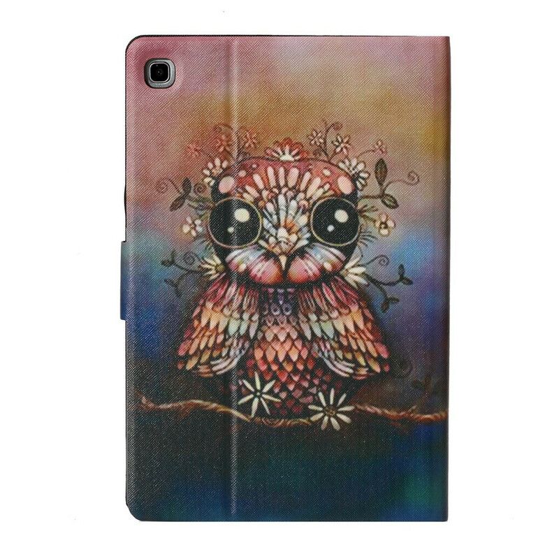 Flip Cover Samsung Galaxy Tab S5e Kunstnerisk Ugle