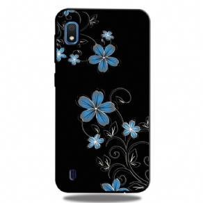 Cover Samsung Galaxy A10 Blå Blomster