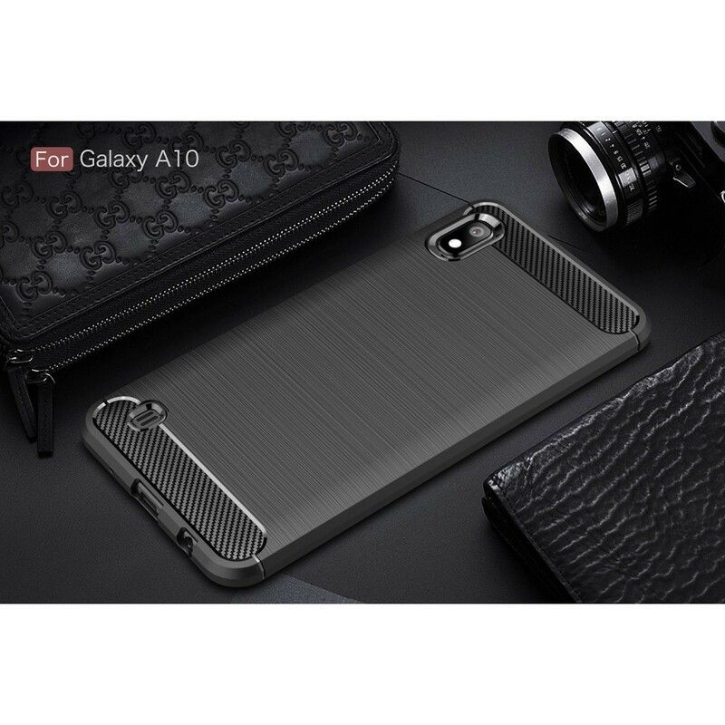 Cover Samsung Galaxy A10 Børstet Kulfiber