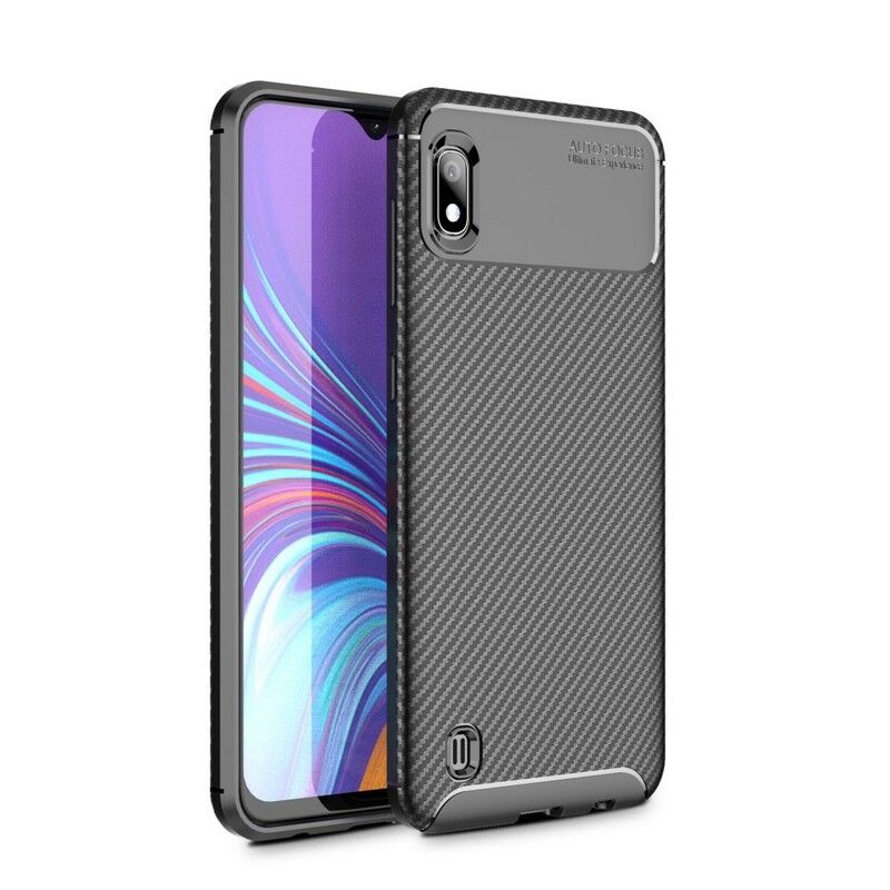 Cover Samsung Galaxy A10 Fleksibel Kulfibertekstur