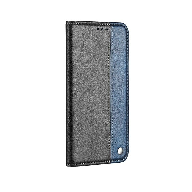 Cover Samsung Galaxy A10 Flip Cover Faux Læder Knap Sort