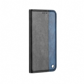 Cover Samsung Galaxy A10 Flip Cover Faux Læder Knap Sort