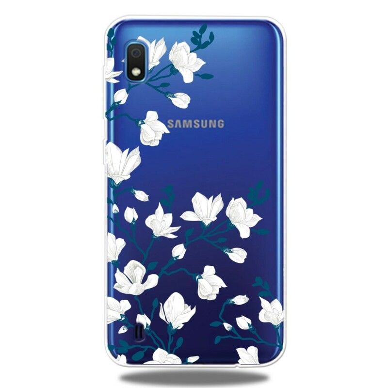 Cover Samsung Galaxy A10 Hvide Blomster