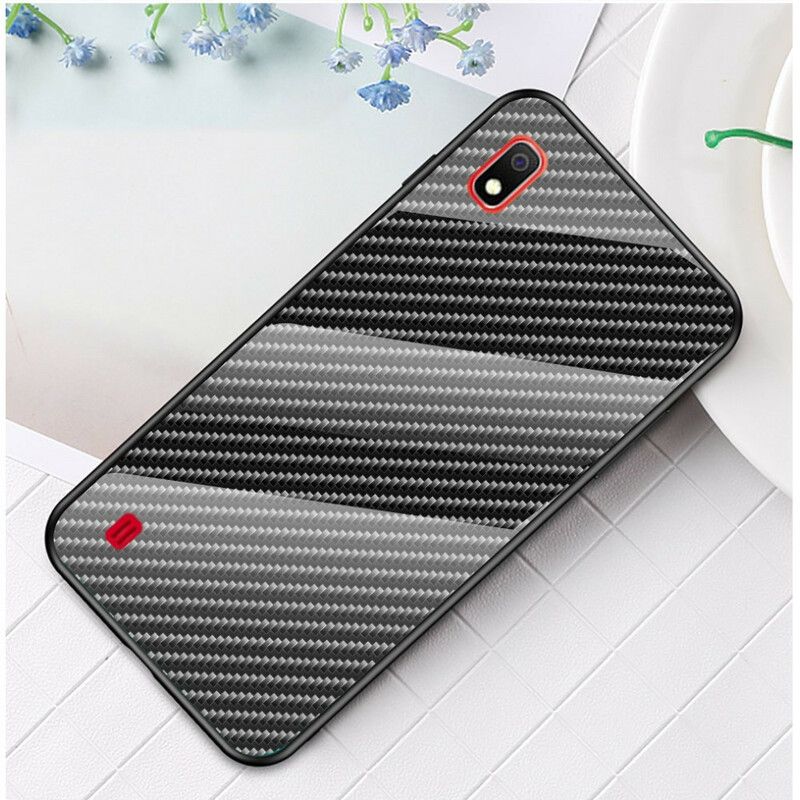 Cover Samsung Galaxy A10 Kulfiber Hærdet Glas