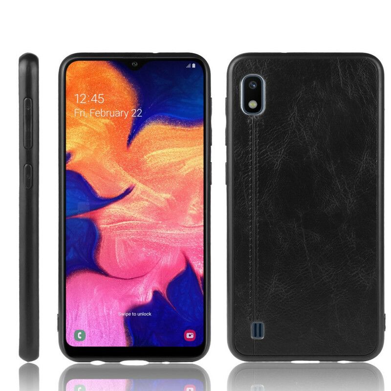 Cover Samsung Galaxy A10 Søm Lædereffekt