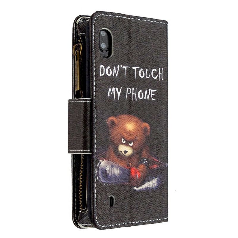 Flip Cover Samsung Galaxy A10 Bear Lynlåslomme