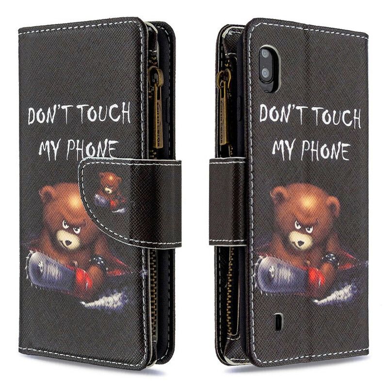 Flip Cover Samsung Galaxy A10 Bear Lynlåslomme