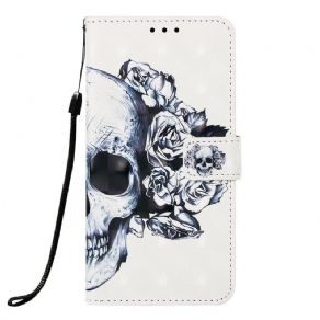 Flip Cover Samsung Galaxy A10 Blomsterskalle