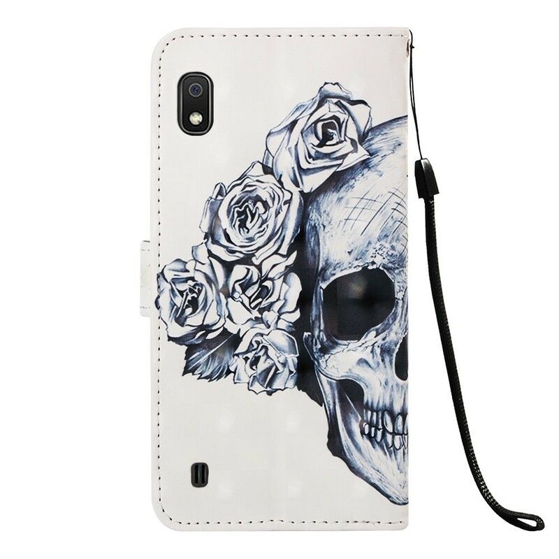 Flip Cover Samsung Galaxy A10 Blomsterskalle