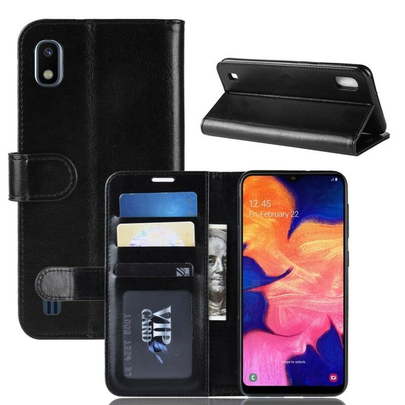 Flip Cover Samsung Galaxy A10 Design Lædereffekt