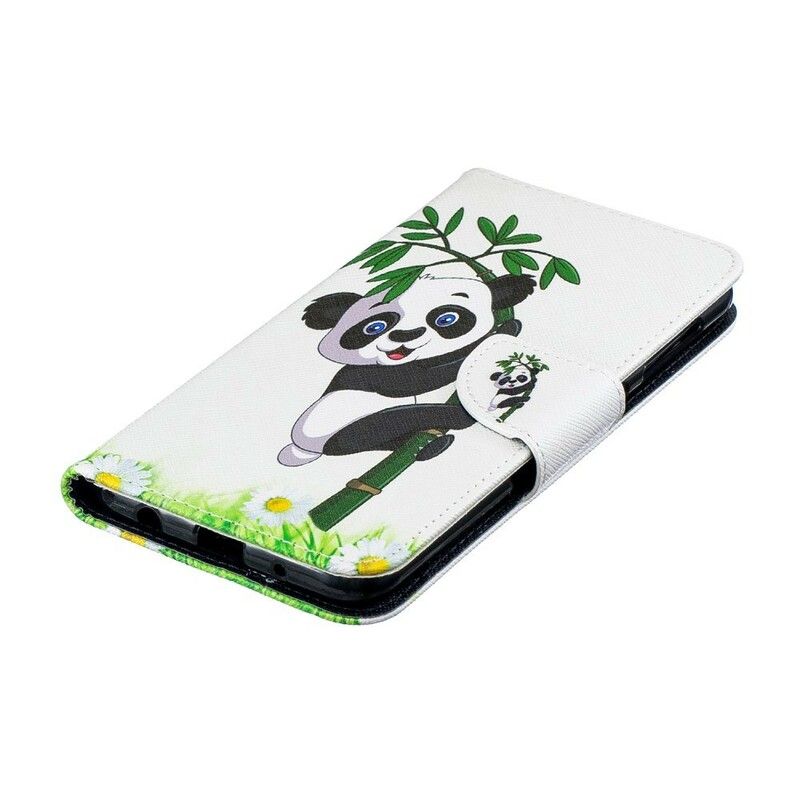 Flip Cover Samsung Galaxy A10 Panda På Bambus