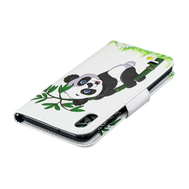 Flip Cover Samsung Galaxy A10 Panda På Bambus