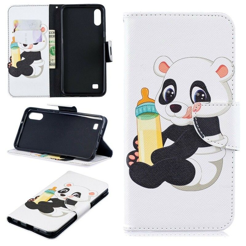 Læder Cover Samsung Galaxy A10 Baby Panda