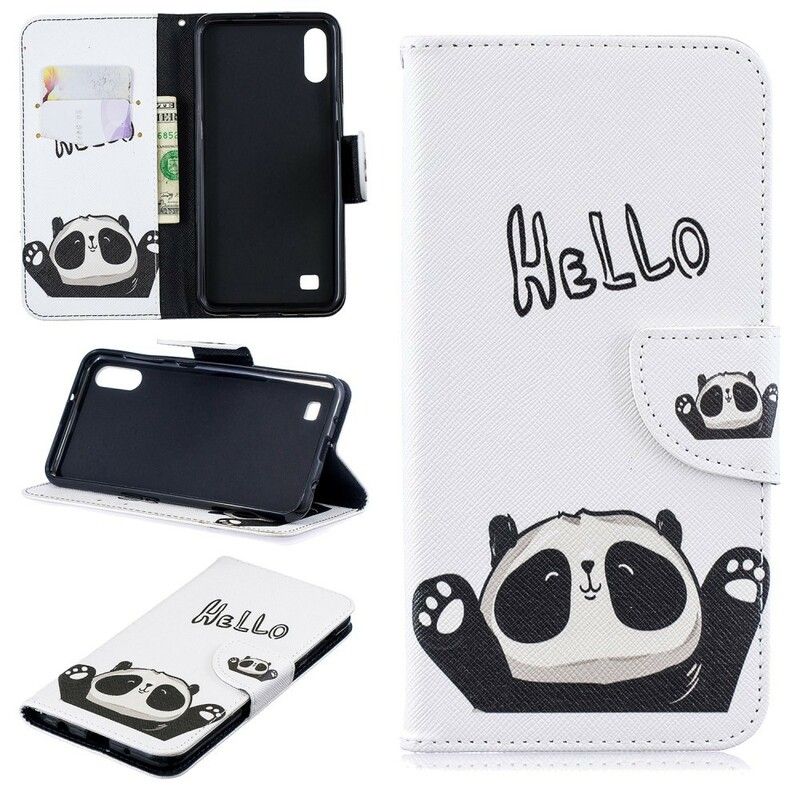 Læder Cover Samsung Galaxy A10 Hej Panda