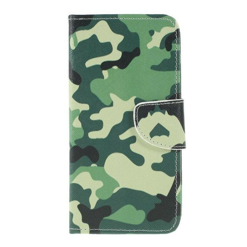 Læder Cover Samsung Galaxy A10 Militær Camouflage