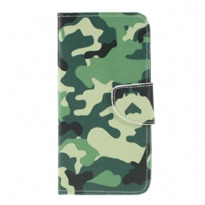 Læder Cover Samsung Galaxy A10 Militær Camouflage