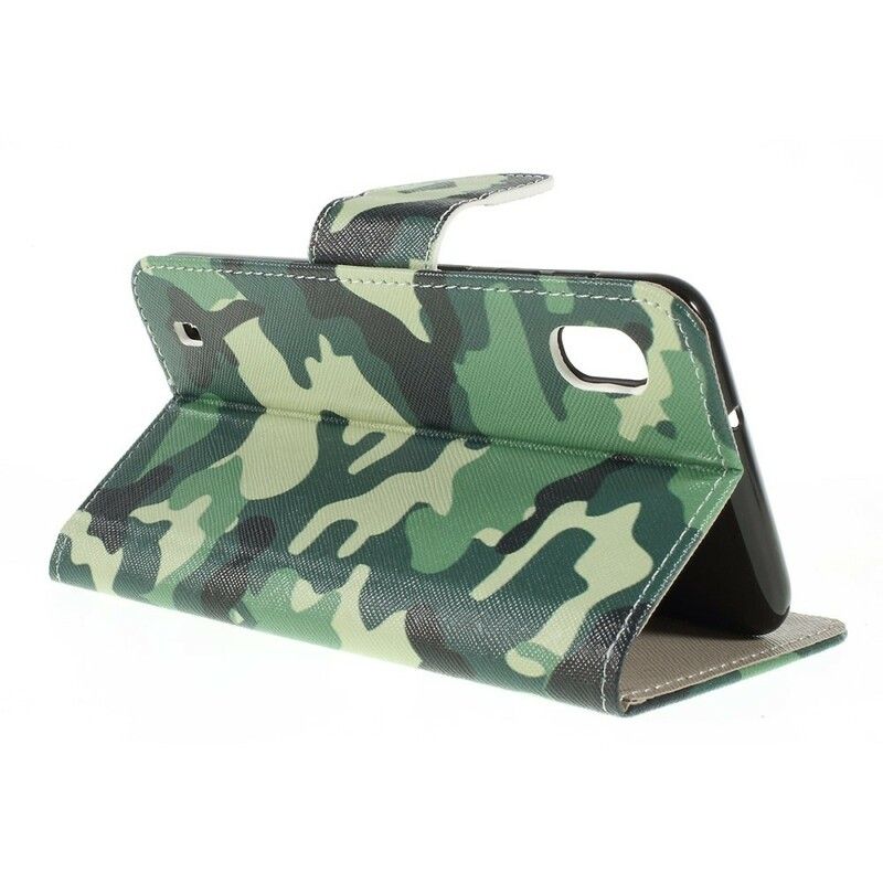 Læder Cover Samsung Galaxy A10 Militær Camouflage