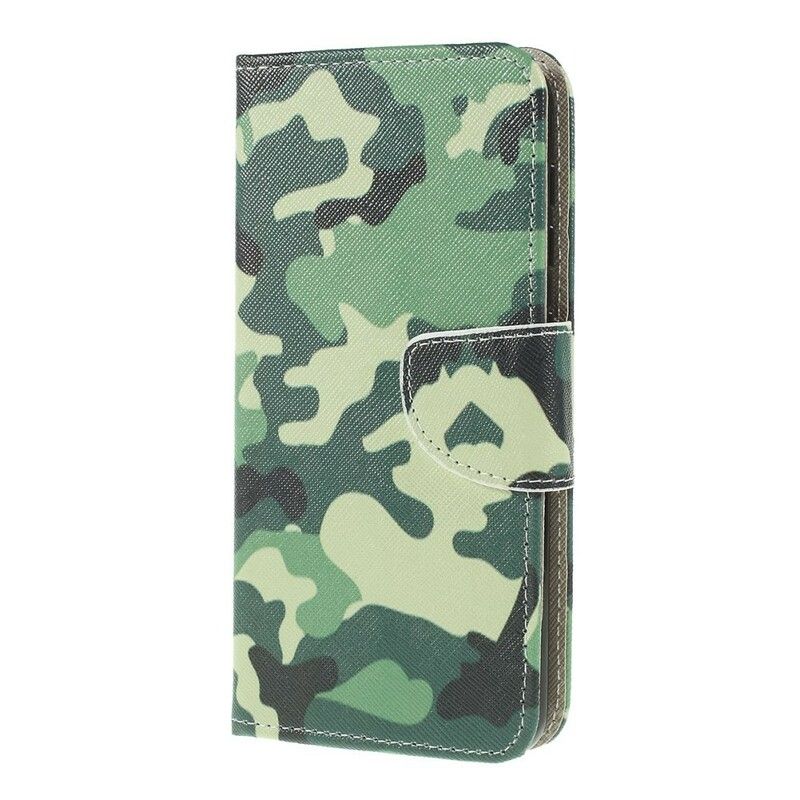 Læder Cover Samsung Galaxy A10 Militær Camouflage