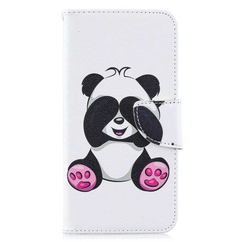 Læder Cover Samsung Galaxy A10 Panda Sjov