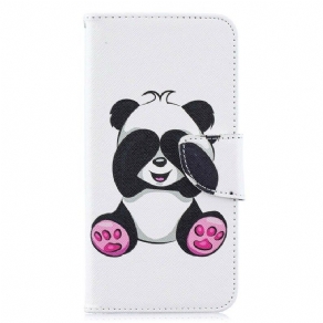 Læder Cover Samsung Galaxy A10 Panda Sjov