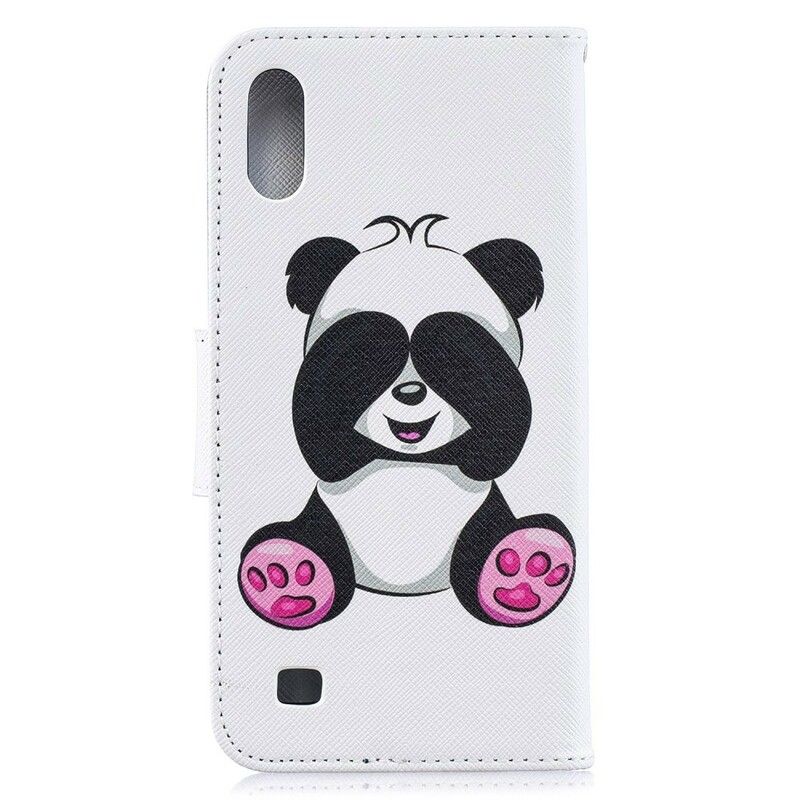 Læder Cover Samsung Galaxy A10 Panda Sjov