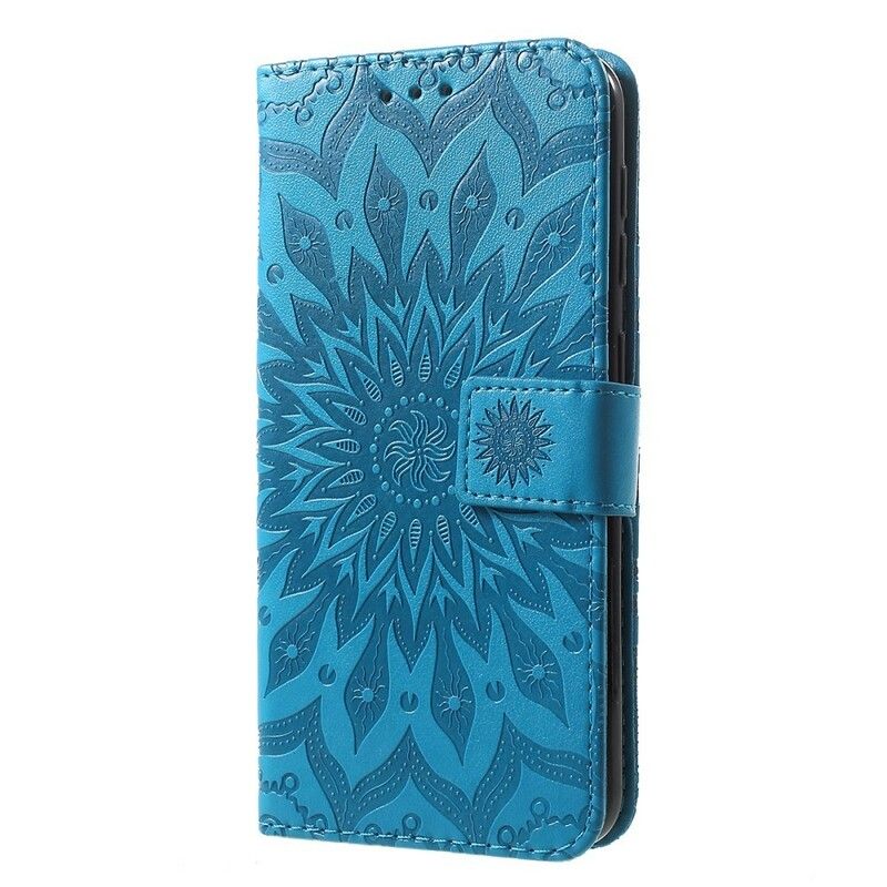 Læder Cover Samsung Galaxy A10 Solblomst