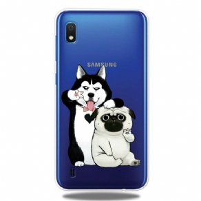 Mobilcover Samsung Galaxy A10 Sjove Hunde