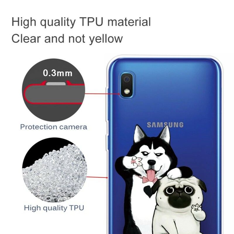 Mobilcover Samsung Galaxy A10 Sjove Hunde