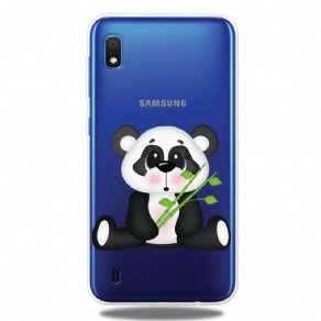 Mobilcover Samsung Galaxy A10 Transparent Trist Panda