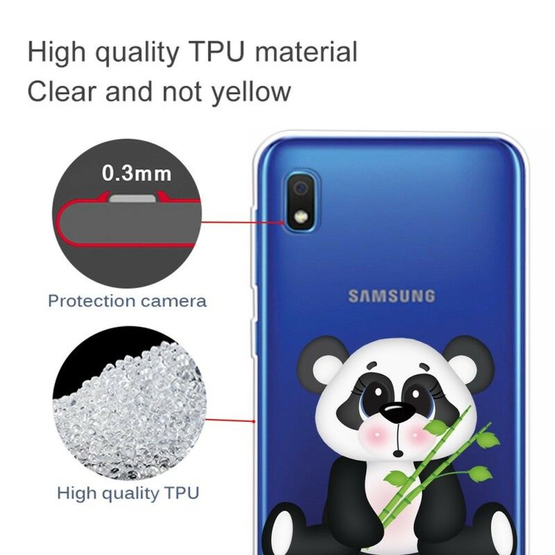 Mobilcover Samsung Galaxy A10 Transparent Trist Panda