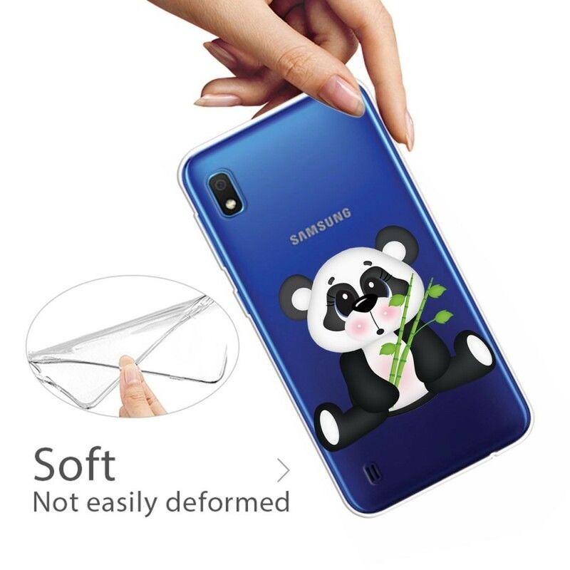 Mobilcover Samsung Galaxy A10 Transparent Trist Panda