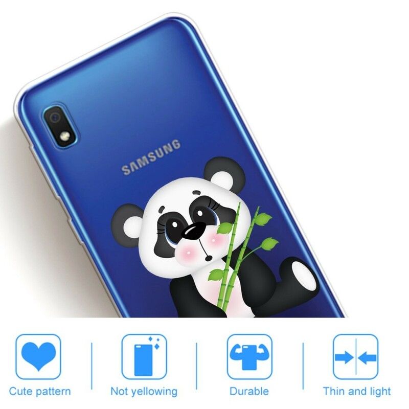 Mobilcover Samsung Galaxy A10 Transparent Trist Panda