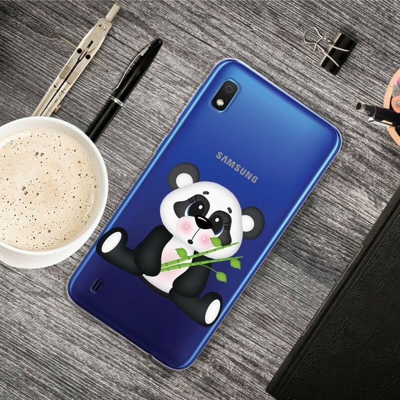 Mobilcover Samsung Galaxy A10 Transparent Trist Panda