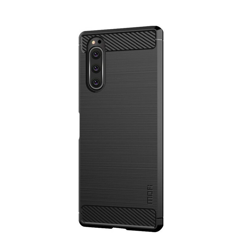 Cover Sony Xperia 5 Mofi Børstet Kulfiber