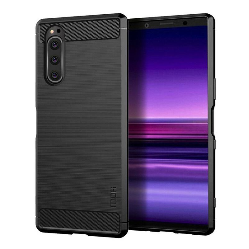 Cover Sony Xperia 5 Mofi Børstet Kulfiber