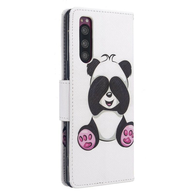 Flip Cover Sony Xperia 5 Panda Sjov