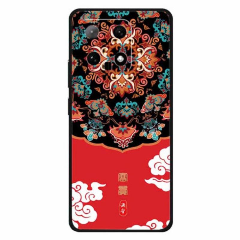 Cover Xiaomi 14 Med Etnisk Mønstertryk - Rigdom / Rød