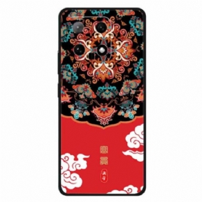 Cover Xiaomi 14 Med Etnisk Mønstertryk - Rigdom / Rød