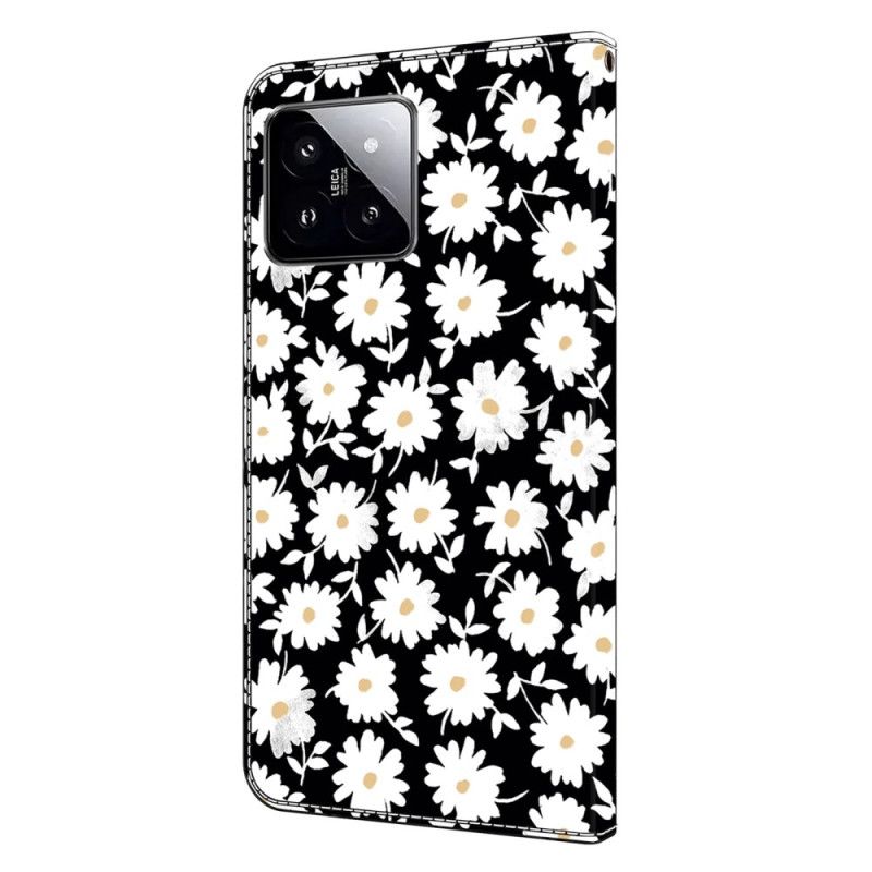 Flip Cover Til Xiaomi 14 Blomster