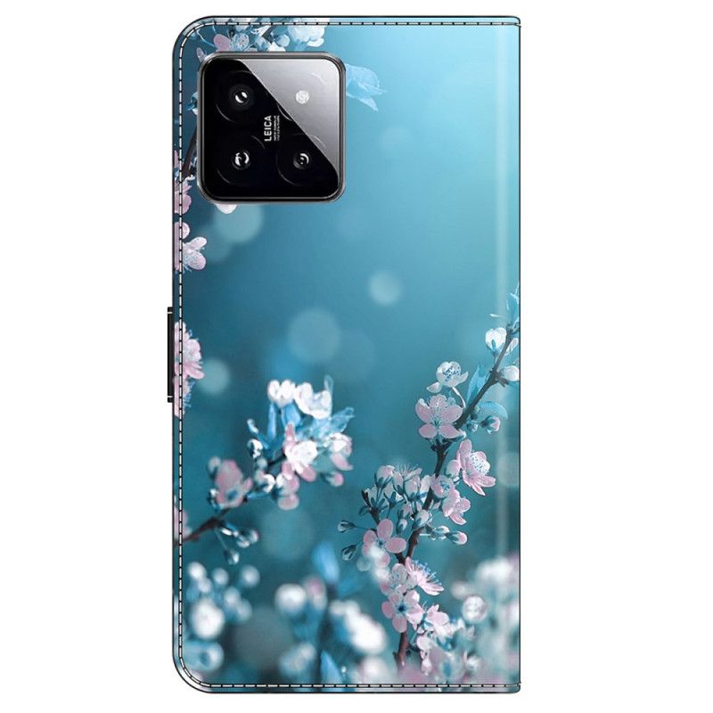 Flip Cover Xiaomi 14 Blommeblomster