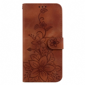 Flip Cover Xiaomi 14 Blomstermønster