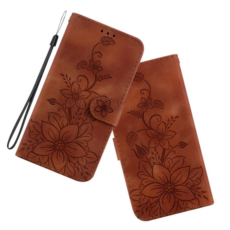 Flip Cover Xiaomi 14 Blomstermønster