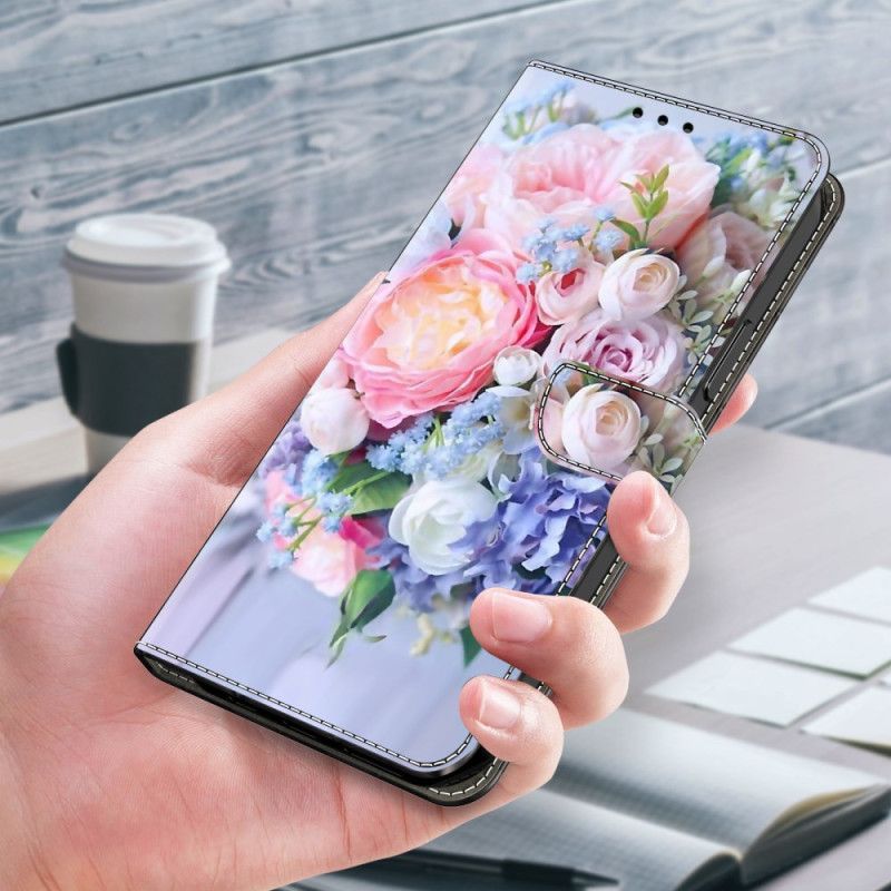 Flip Cover Xiaomi 14 Farverige Blomster