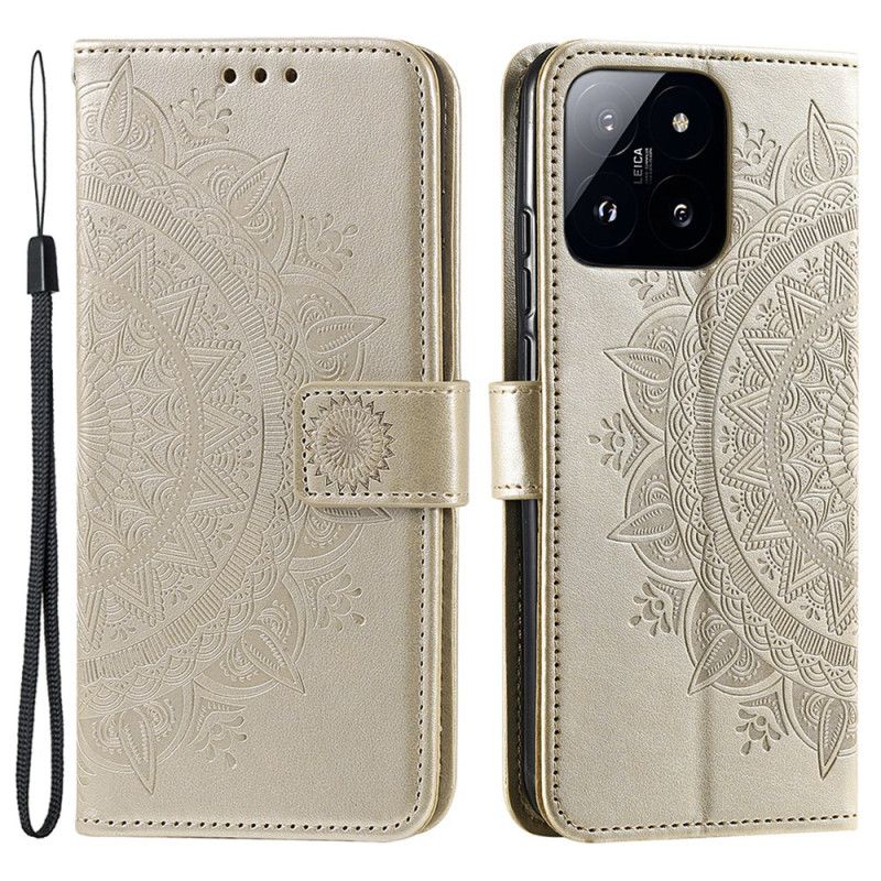 Flip Cover Xiaomi 14 Mandala Sol Med Rem