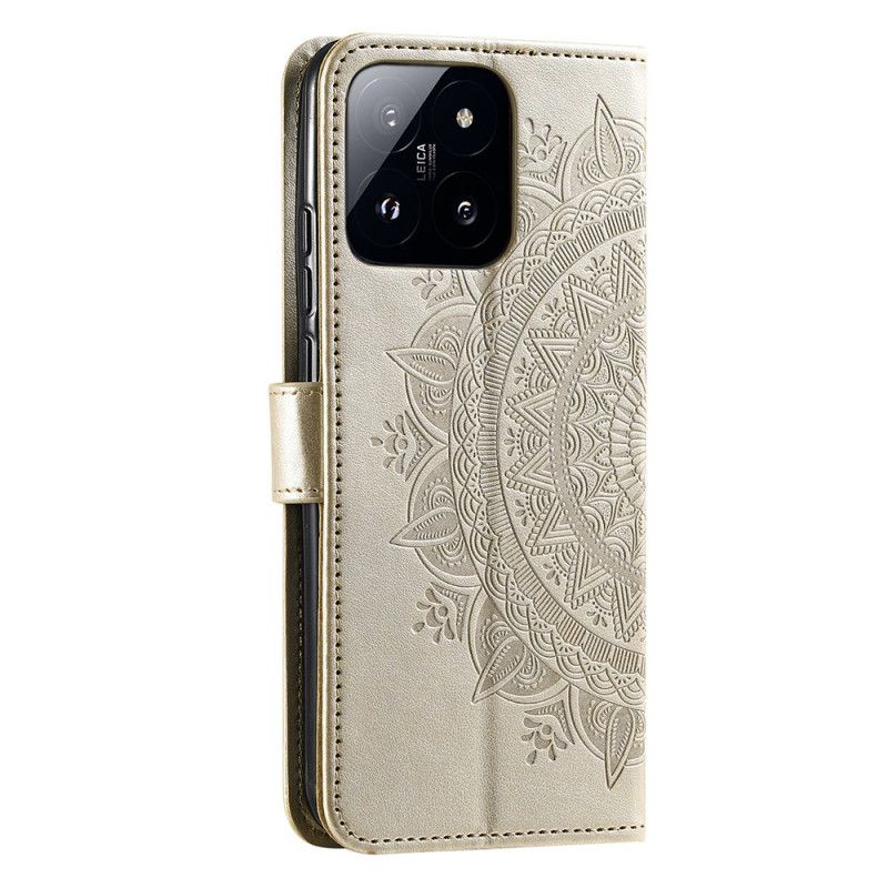 Flip Cover Xiaomi 14 Mandala Sol Med Rem