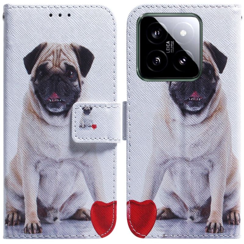 Flip Cover Xiaomi 14 Mops Hund