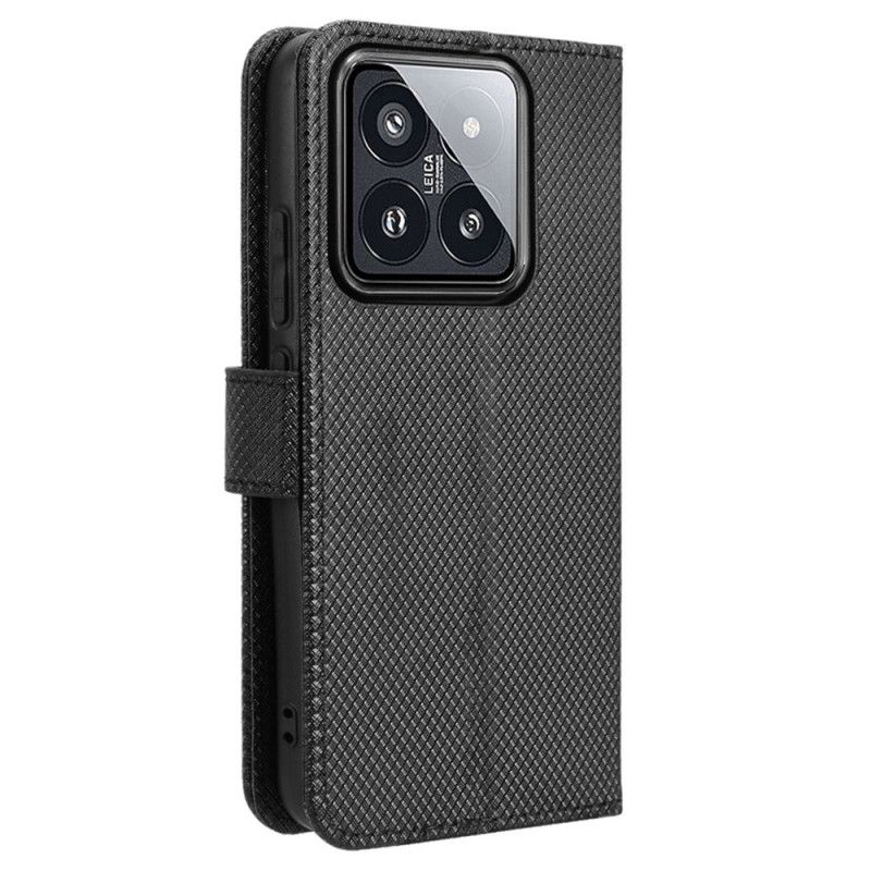 Læder Cover Xiaomi 14 Telefon Etui Prikket Tekstur