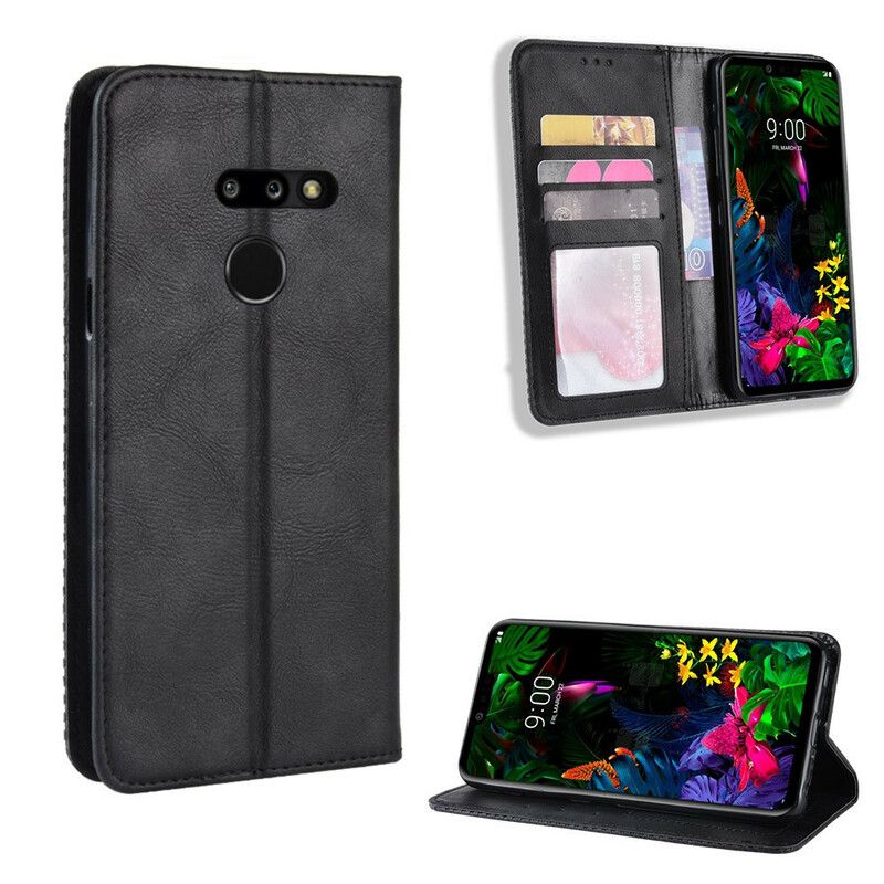 Cover LG G8 ThinQ Flip Cover Vintage Stiliseret Lædereffekt