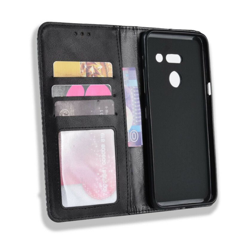 Cover LG G8 ThinQ Flip Cover Vintage Stiliseret Lædereffekt