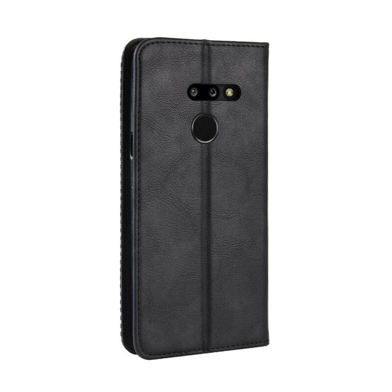 Cover LG G8 ThinQ Flip Cover Vintage Stiliseret Lædereffekt